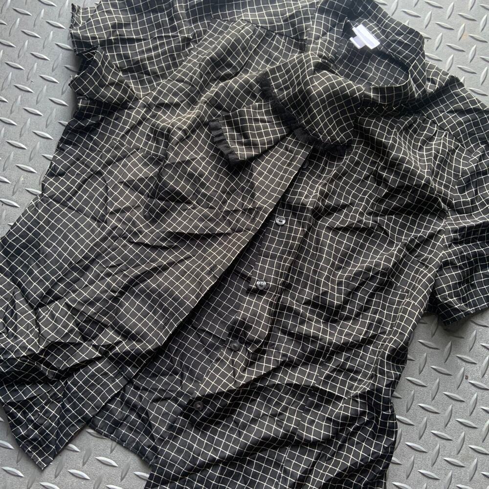 Isaac mizrahi bow button up office formal minimalist